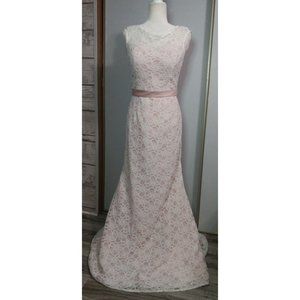 Morilee Madeline Gardner 10 Ivory Blush Lace Full A Frame Wedding Dress
